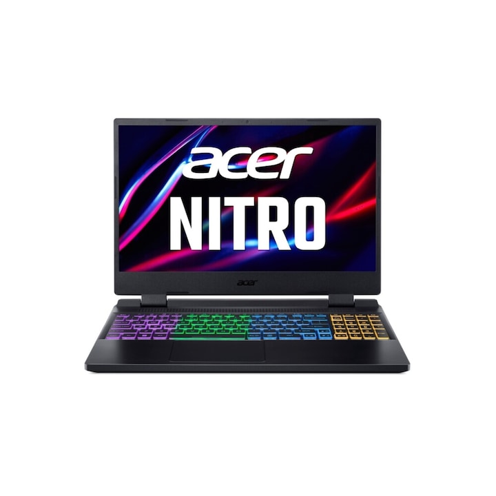 Laptop, Acer, Nitro 5 AN515-58-72NW, NH.QM0EX.01P, 15.6", Intel Core i7-12650H (10 nuclee), NVIDIA GeForce RTX 4060 (8GB GDDR6), 16GB 4800MHz DDR5, negru