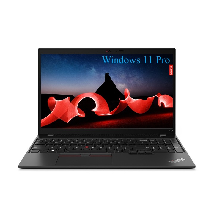 Laptop Lenovo ThinkPad L15 Gen 4 (Intel), 15.6" FHD IPS, Intel Core i7-1355U 10-core, 32 GB DDR4, 1TB SSD m2 PCIe, Intel Iris Xe Graphics, Windows 11 Pro, 1.77 kg Black