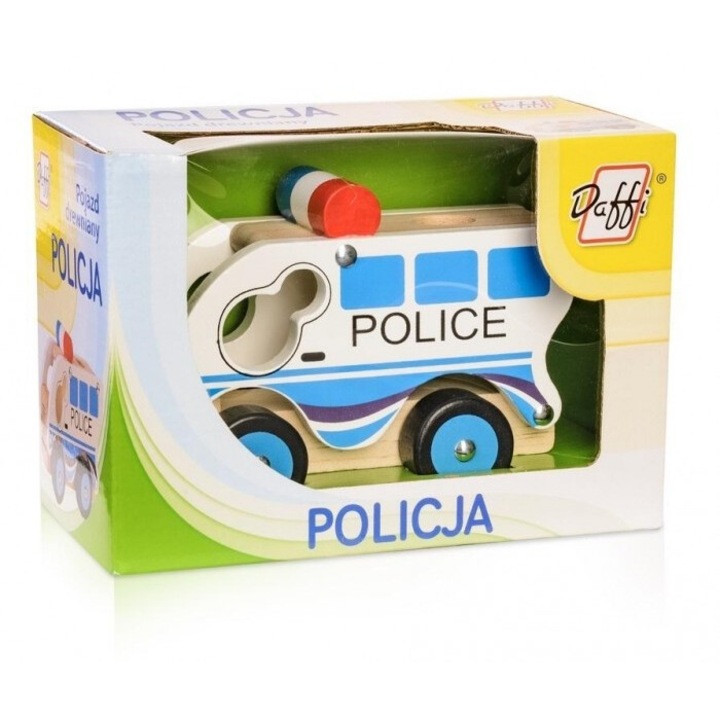 Дървена кола, Daffi, Police, многоцветна