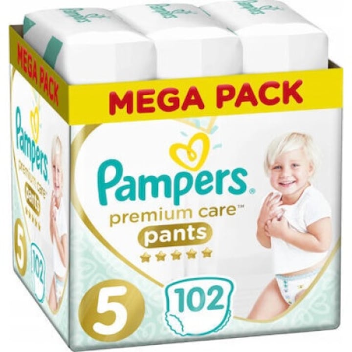 Пелени, Pampers, Premium Pants N5, 12-17 кг, 102 части