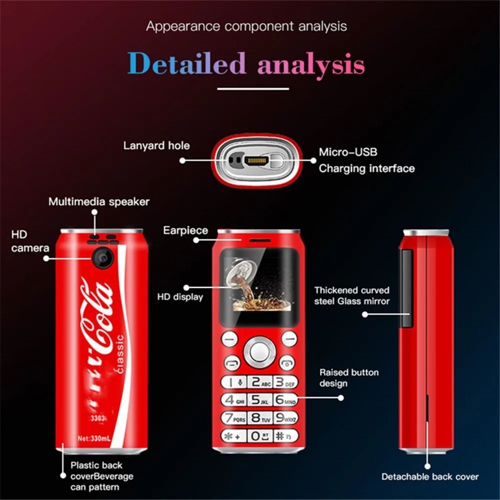 Telefon Mobil AIEK K8, Dual SIM, Ecran 4.0", 32MB, RO-ALERT, Rosu