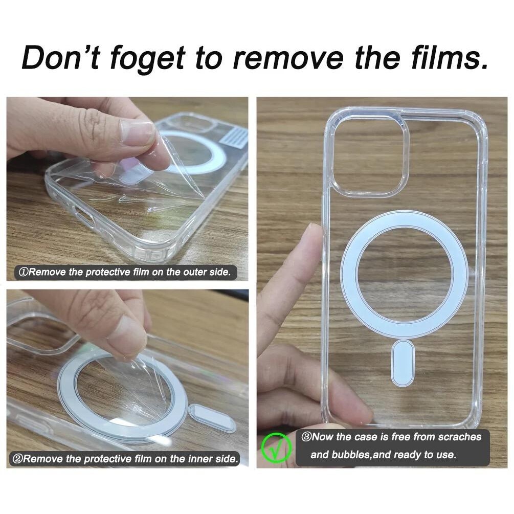 Husa de Protectie, Compatibila cu Apple iPhone 16 Pro Max, MagSafe, silicon, transparenta