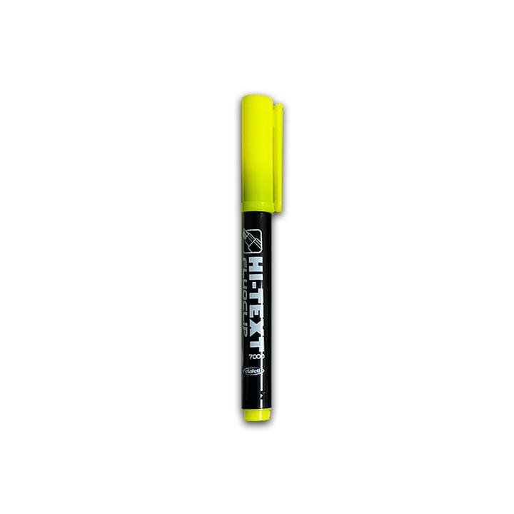 Хайлайтър Hi-Text 7000 Fluoclip, жълт