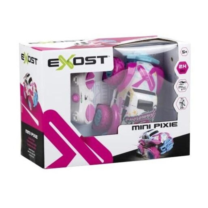 Masina cu telecomanda, Exost, Mini Pixie, 2.4GHz, roz, scara 1:34