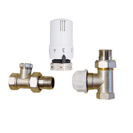 Robinet, termostatati drepti Invena PROV 1/2”, cu cap termostatic, alb ...