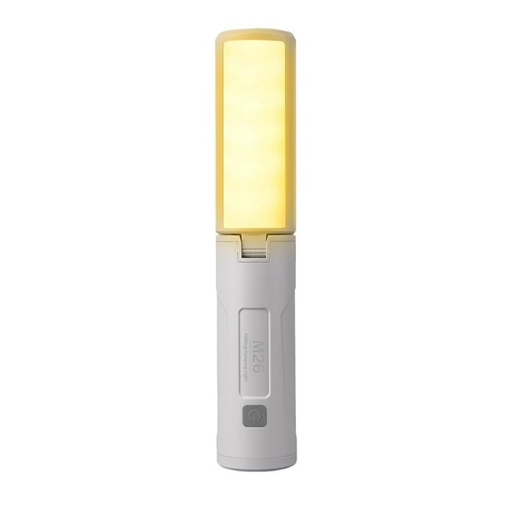 Lanterna Camping Reincarcabila JESWO, 3 Moduri Iluminare, Pliabila, Alb, 3500mAh