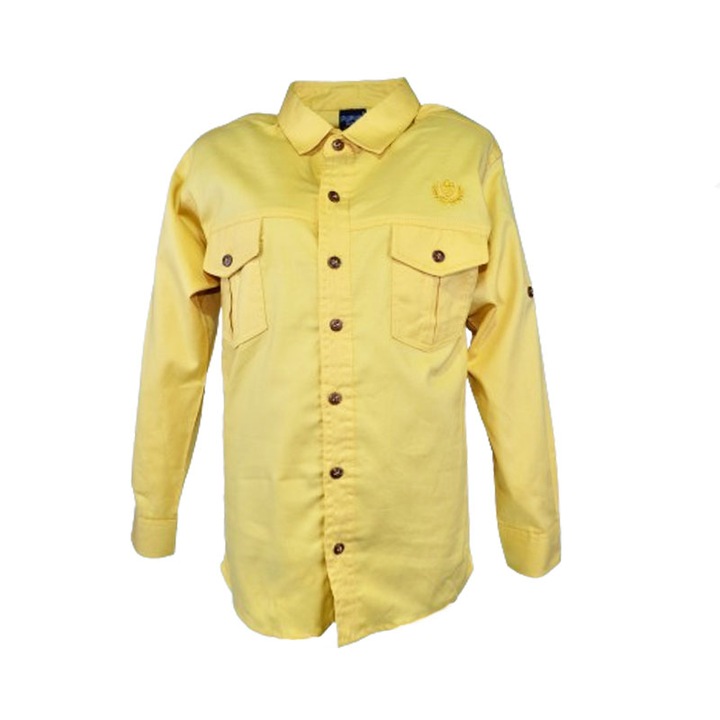 Camasa cu maneca lunga pentru baieti Mini Junior CBMJ-2, Galben 109693