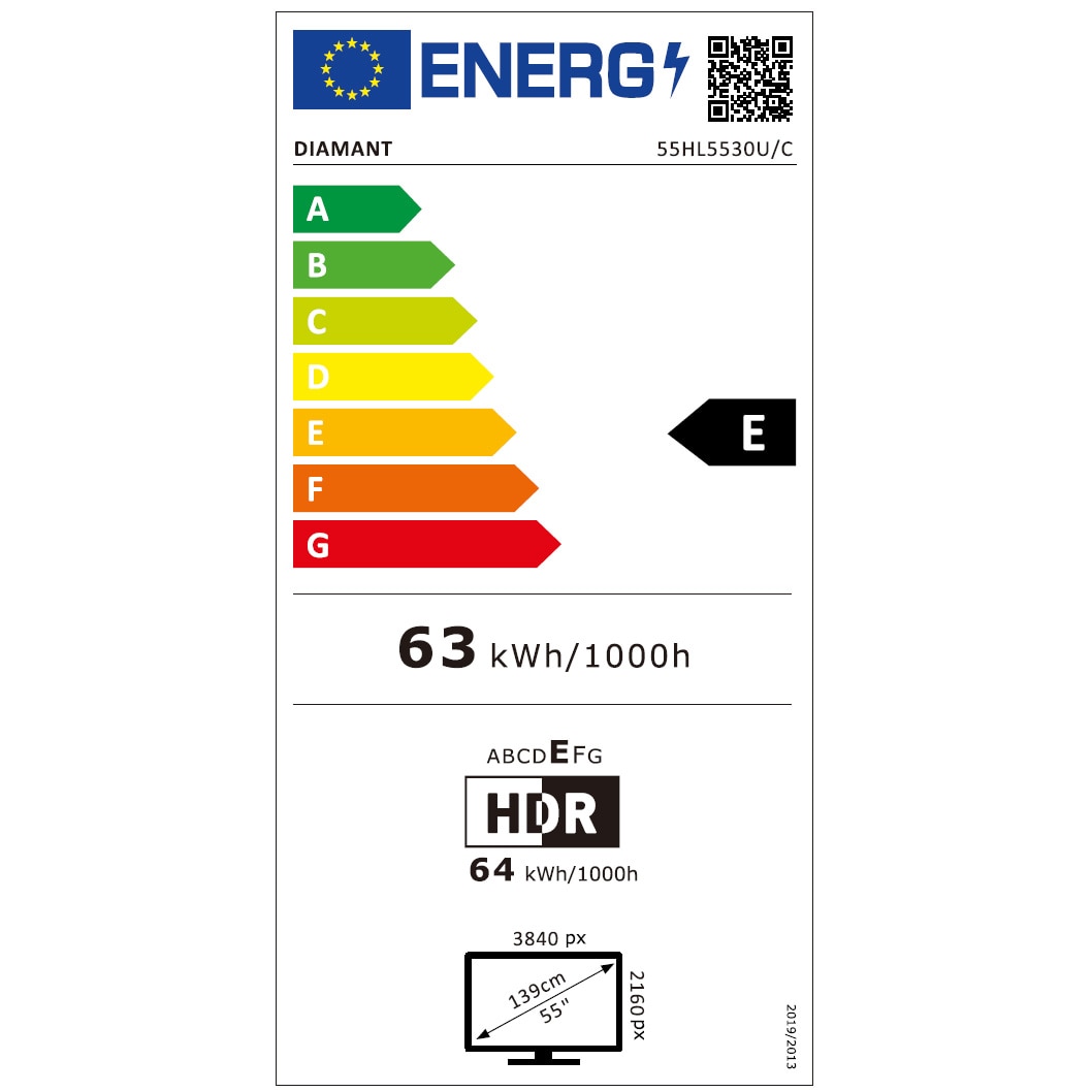 Televizor LED Diamant by Horizon 55HL5530U/C, 139 cm, Smart, 4K Ultra HD, Clasa E