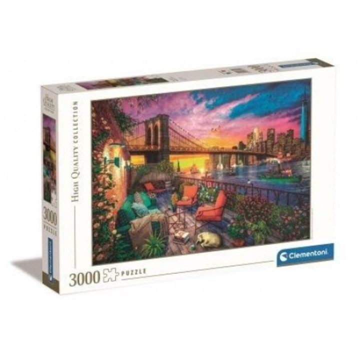 Clementoni 3000 db-os puzzle - High Quality Collection - Manhattani naplemente a teraszon (33552)