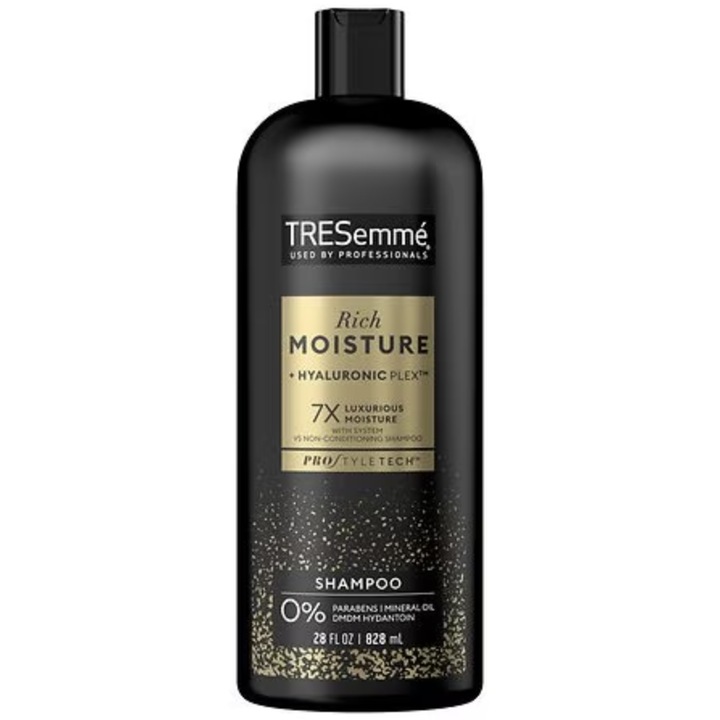 Sampon pentru par, Tresemme, Hidratare Intensa, Complex Hialuronic, Protectie Impotriva Deshidratarii, Rich Moisture, Pentru Par Uscat, hidratare profunda, 828ml, Negru
