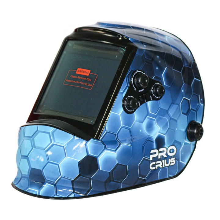 Masca de sudura cu cristale lichide pentru uz industrial, 4 Senzori CRIUS 9-13 True Color, INTENSIV clasa optica 1/1/1/2
