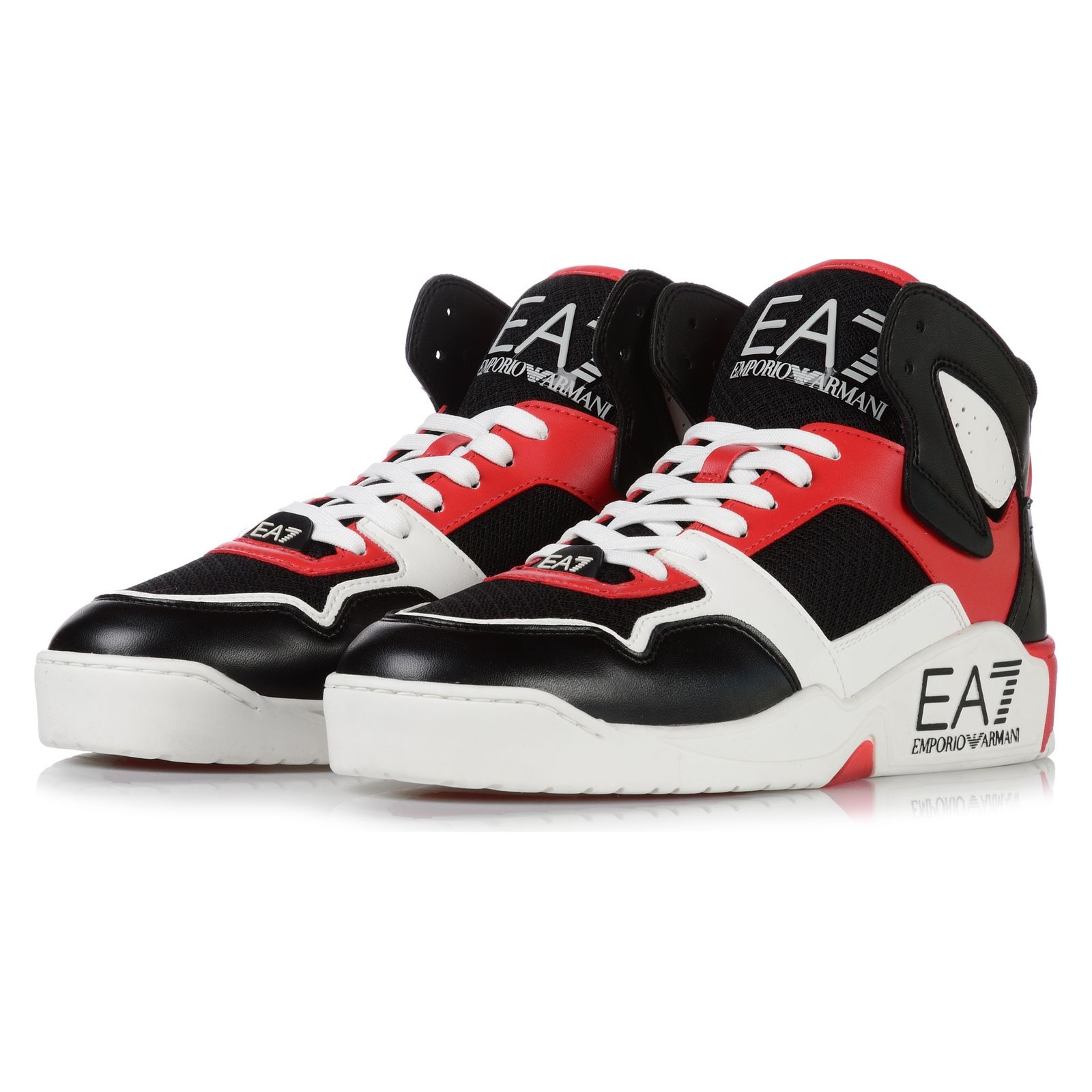 Ghete Emporio Armani EA7 Basket Mid X8Z039XK3310S915 Barbati Negru