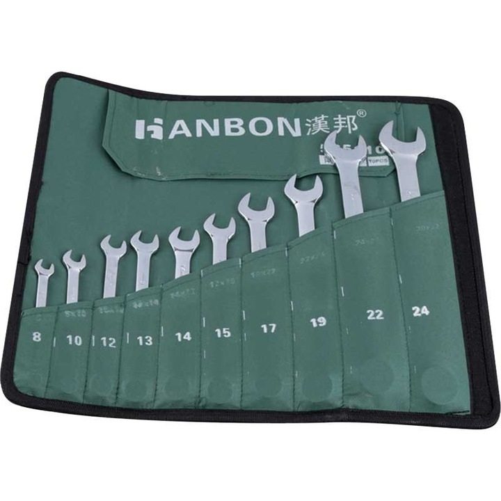 Комплект гаечни ключове Cr-V 10 (8-24Mm) - Hb565110