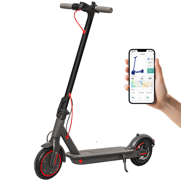 Trotineta electrica JUICEASE E1 Tuya, Trotineta Electrica Adulti, Viteza max 31 km/h, 350W, 8.5"trotineta, 36V, 10.4Ah, Autonomie 25km, 120kg, APP, Pliabila, Negru