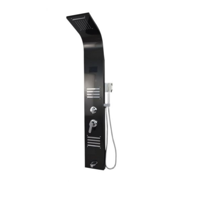 Хидромасажен душ панел от неръждаема стомана 5 функции Digital Thermo Black Satin