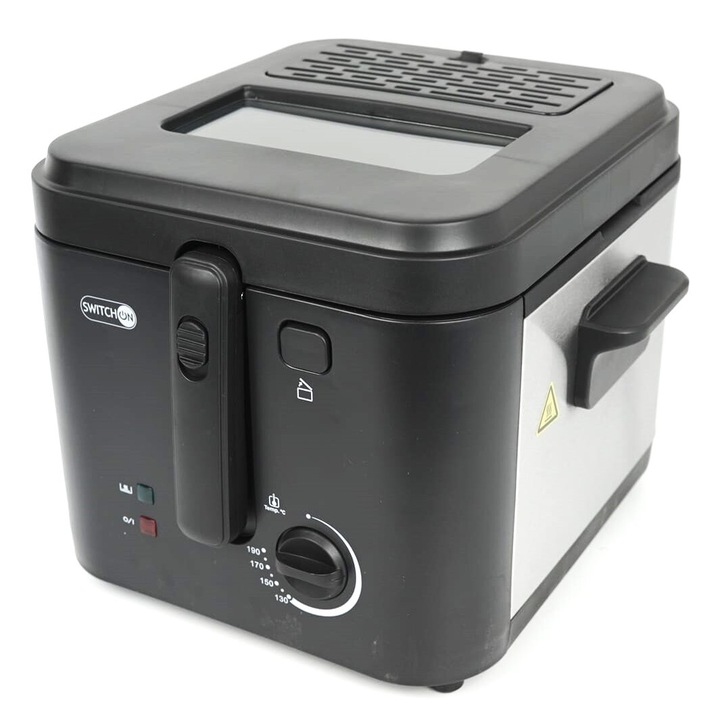 Friteuza electrica 10L, 1400W, neaderenta, cu panou tactil, multicolor, 36.40x33.10x33.10cm