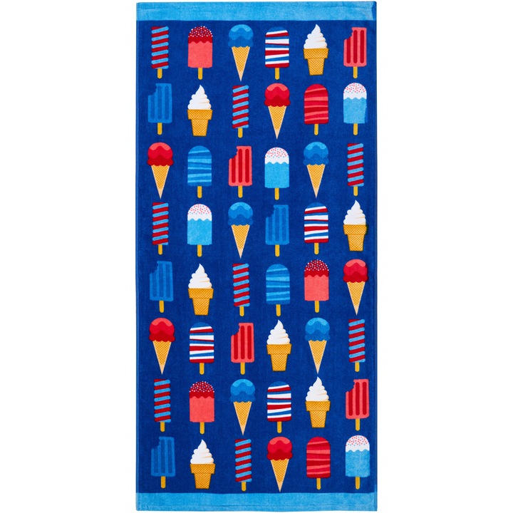 Плажна кърпа Hotel Supplier American Popsicle, 70 x 152, 100% памук, 300 GSM