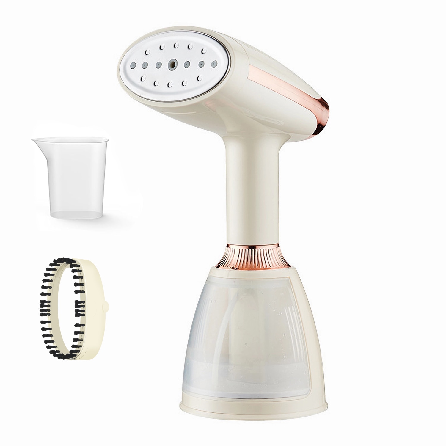 Aparat de calcat vertical portabil, Qtenzivize, 1500 W, Vaporizator rapid in 15S, 3 nivele de abur, Rezervor de apa detasabil 280 ml, Abur 25-28g/min, Panou din otel inoxidabil marit, Galben pal