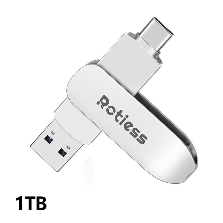 ROTIESS USB памет, Dual USB-C и USB 3.0, 1TB, LED индикатор