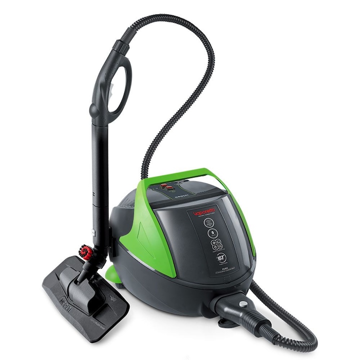 Aparat de curatat cu abur, Polti Vaporetto Pro 95_Turbo Flexi, 1100W, 31x44,5x30,5cm, negru/verde