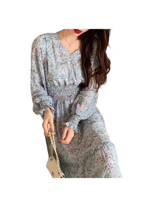 Rochie maxi, Cozevdnt, Textil, Albastru