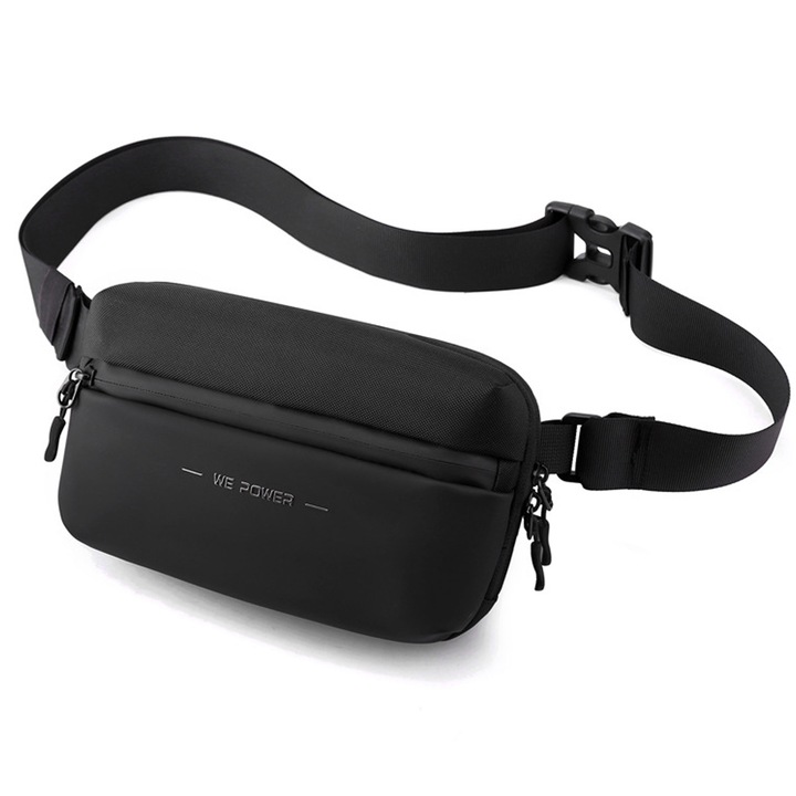 Sling Bag crossbody táskák Fanny Pack övtáska nőknek férfiaknak divatos crossbody táska vízálló utazó fekete