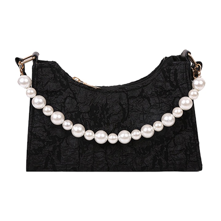 Női válltáska, Jormftte, fekete, közepes méret