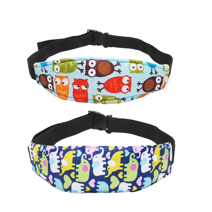 Set 2 centuri de siguranta copii, Multifunctionale, Cu model, Axroad Mall, Reglabil, Portabil, Protectie completa pentru copii Kid, Potrivit pentru toate tipurile de carucioare si scaune auto, Bumbac, 10×8×3cm, Multicolor