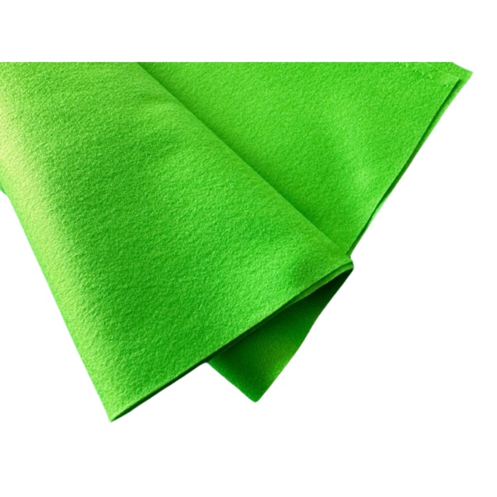 Fetru, pasla moale 1mm 50X55cm, verde mediu