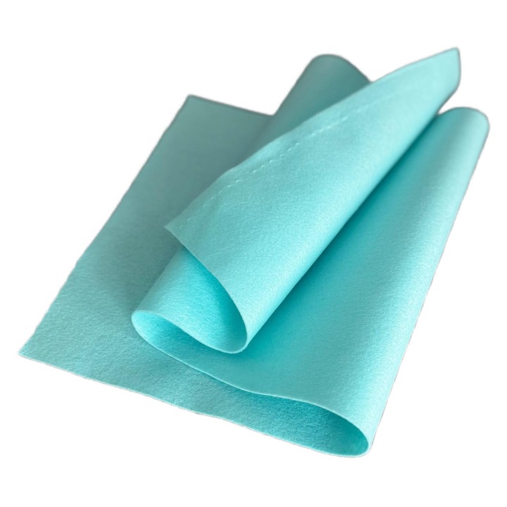 Fetru, pasla moale 1mm 25X55cm, albastru zi