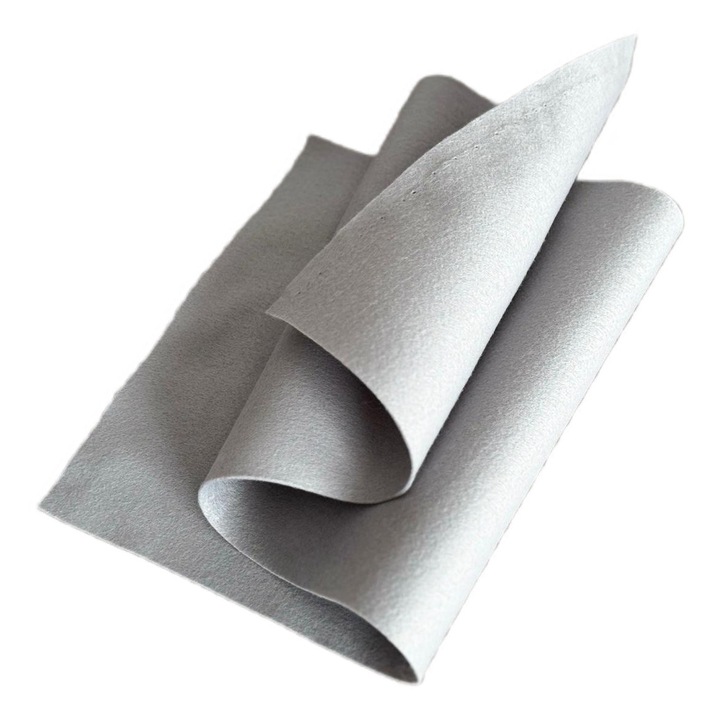 Fetru, pasla moale 1mm 50X55cm, gri deschis