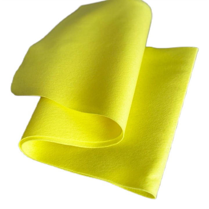 Fetru, pasla moale 1mm 50X55cm, galben deschis