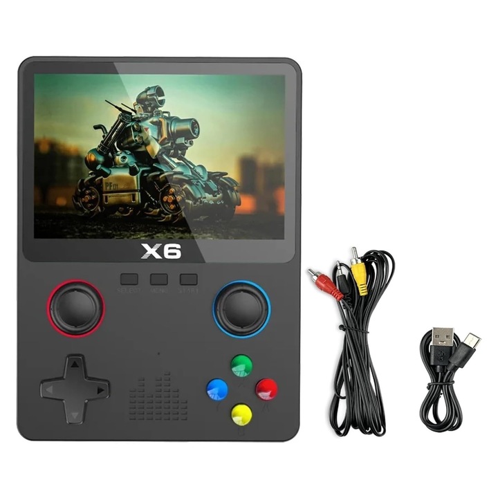 Конзола Game Box, NUODWELL, дизайн с два бутона, преносим, 3,5-инчов екран с висока разделителна способност, лесен за използване и пренасяне, пластмаса, 130x95 mm, черен