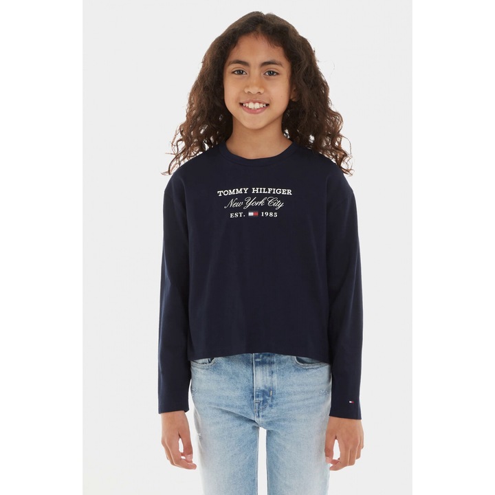 Детска блуза Tommy Hilfiger KG0KG07643, Тъмносин