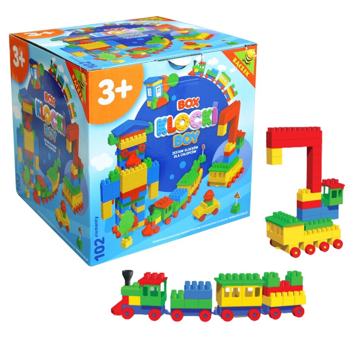 Baczek Építőkészlet, 28mm, többszínű, 3 év+, 102 db