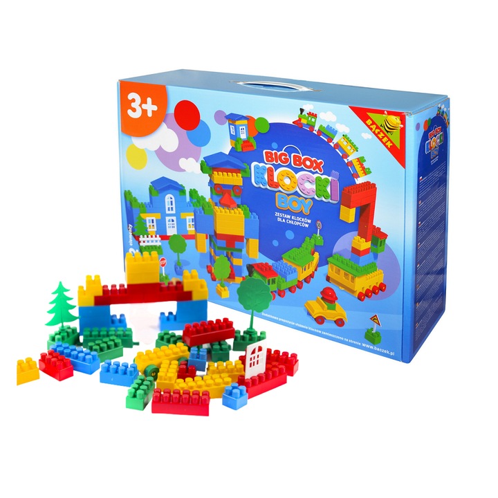 Baczek építőkészlet, tarka, 3 év+, 47x33x12cm, 202 db