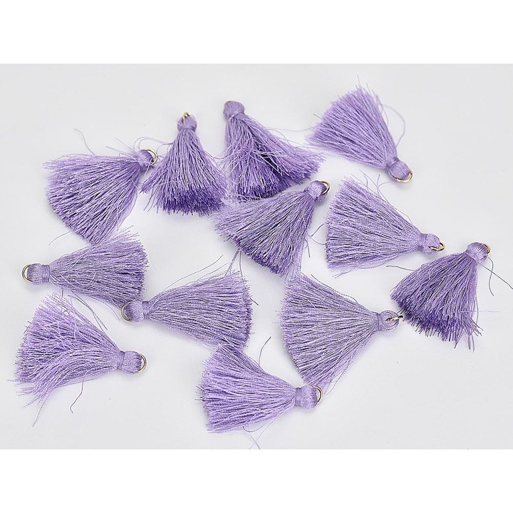 Ciucuri textil violet 12buc/pachet