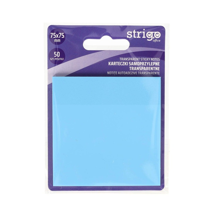 Strigo Adhesive Notes 75x75mm пастелно синьо 50 листа