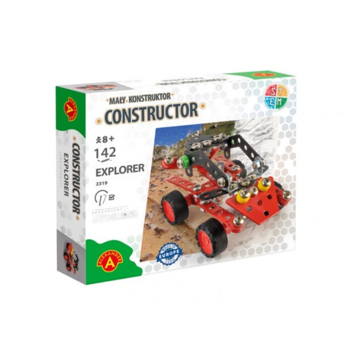 Set de constructie Explorer, Alexander, 142 piese, multicolor, 17x23.5x3.6cm