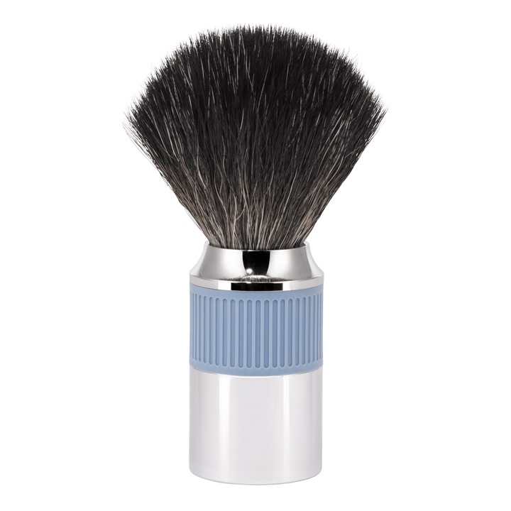 Pamatuf cu par din fibre sintetice Black Fibre si maner de metal Muehle, 21 NEO 03