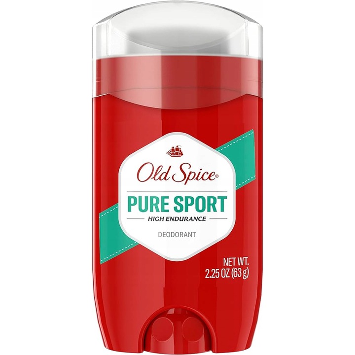 Deodorant pentru barbati, Old Spice, Pure Sport, fara aluminiu, stick, protectie eficienta 48h, parfum proaspat si de lunga durata, formula eficienta, aplicare usoara, fiabil toata ziua, 63 g