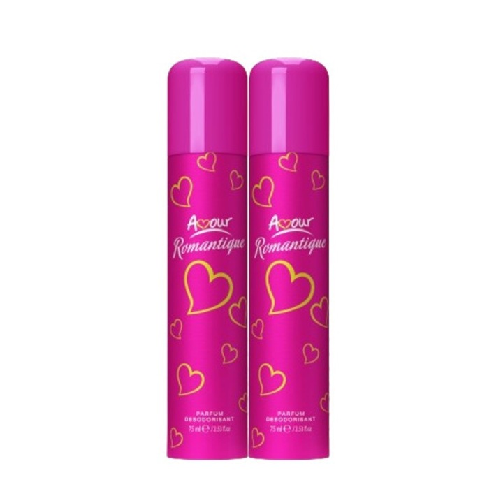 2x Amour Romantique női dezodor parfüm készlet 75 ml