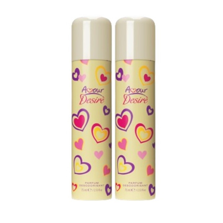2x Amour Desire női dezodor parfüm készlet 75 ml