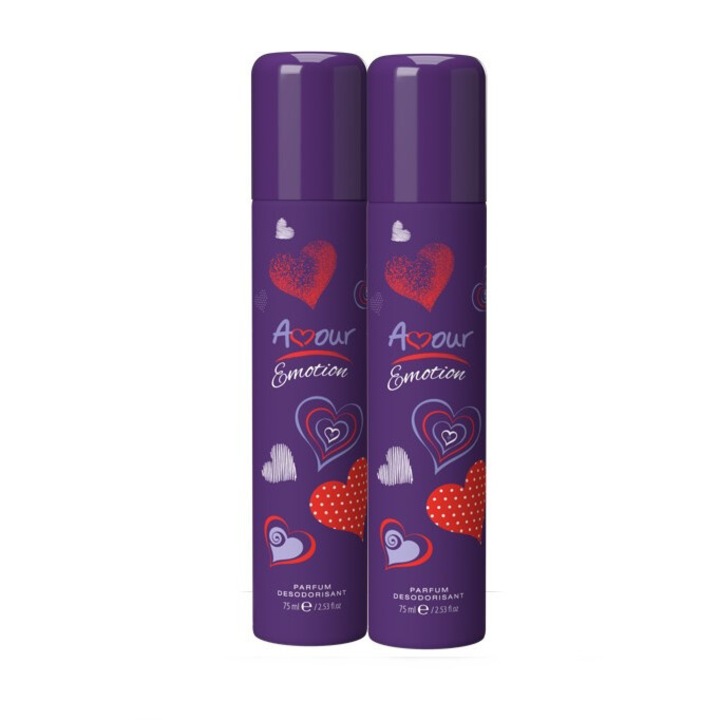 2x Amour Emotion női dezodor parfüm készlet 75 ml