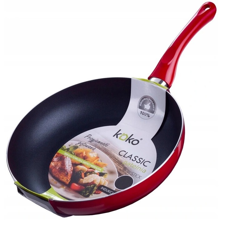 Класически тиган Коко, алуминиев, незалепващ, 26см, многоцветен