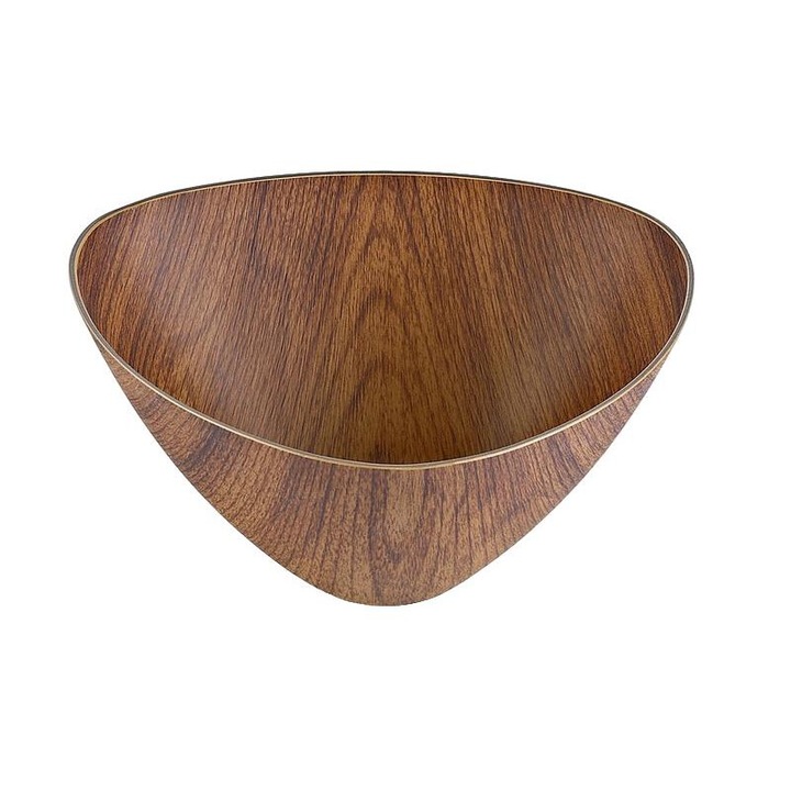 Купа за салата, Tragar, пластмасова, триъгълна, 20 см, кафява