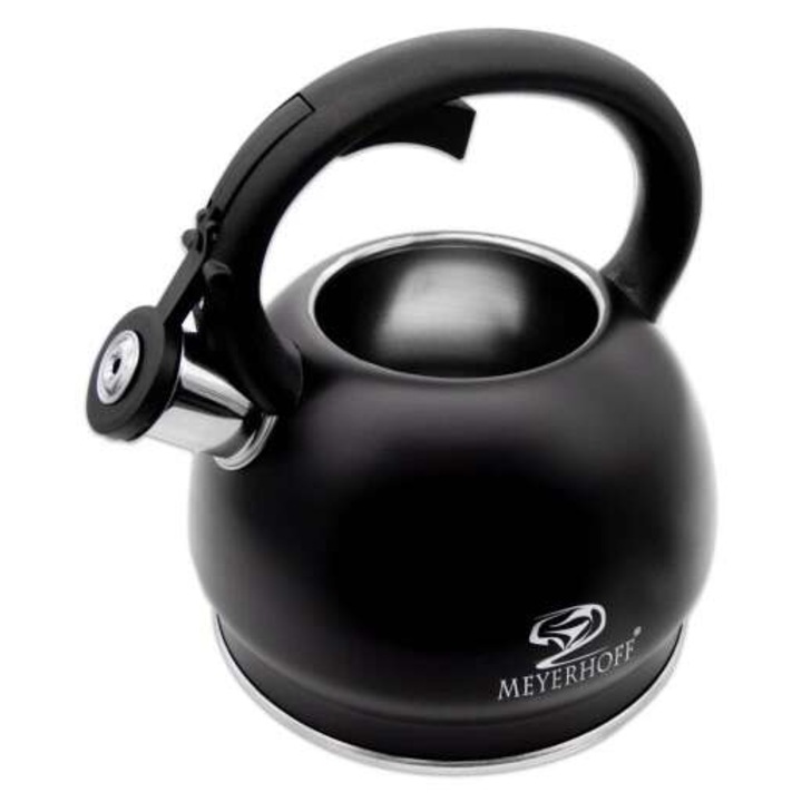 Meyerhoff teáskanna, minimalista, rozsdamentes acél, fekete, 1,8L