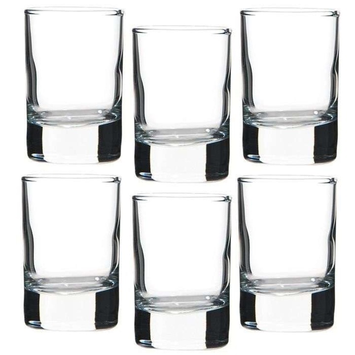 6 db-os Pasabahce pohár készlet, Üveg, 60 ml