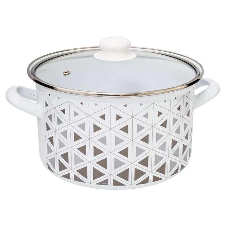 Meyerhoff zománcozott fazék, 16cm, zománcozott fedéllel, fekete