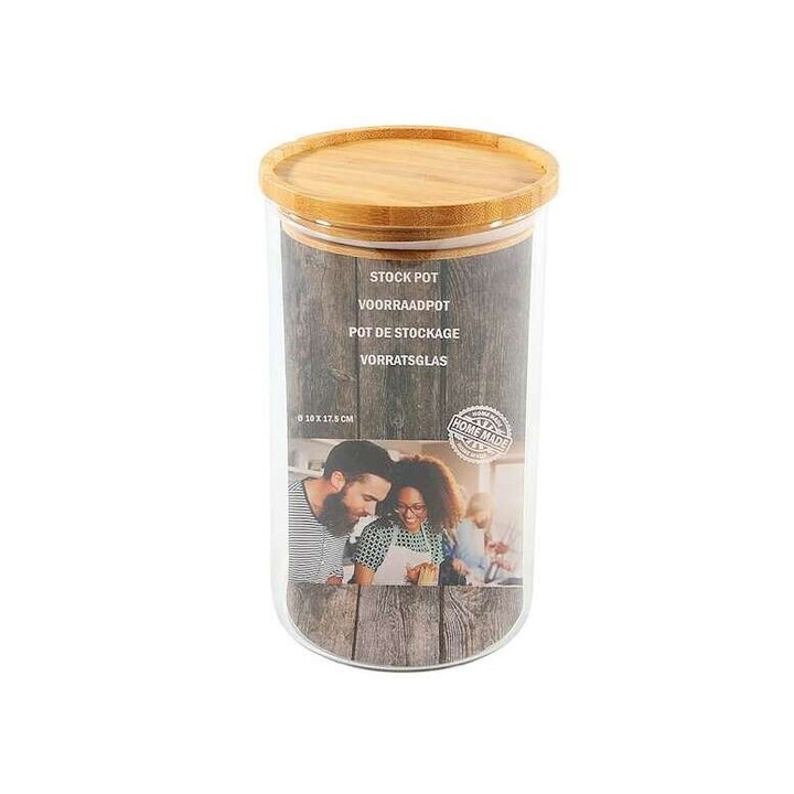 MPLCo ételtartó, boroszilikát üveg, bézs/átlátszó